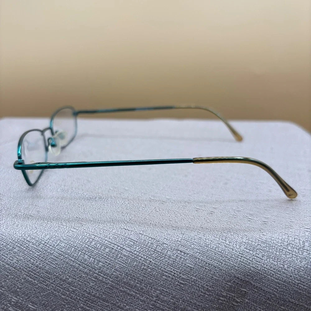 Jubilee Eyeglass Frames Women 51-17-135 Green Metallic Stainless Steel Librarian